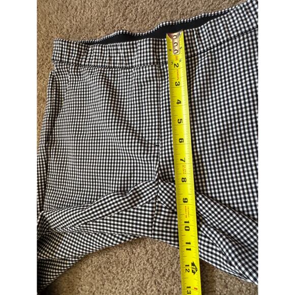 J Jill Gingham Pants Black White Pull On Checkered Careerwear Corpcore Business - Picture 3 of 6